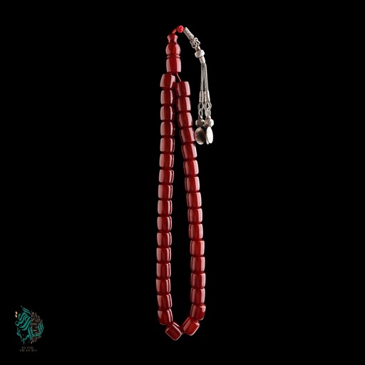 مسباح برميلي كرزي عميق رائع مع شرّابة بعملات منقوشة
